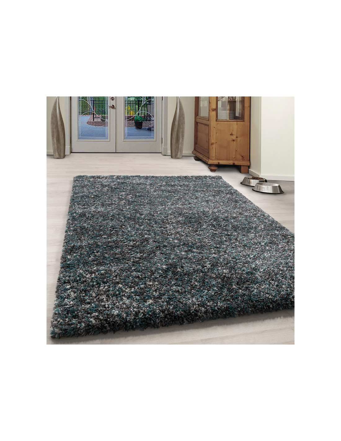 dat is alles baseren fout Hoogpolig tapijt woonkamer hoge kwaliteit hoogpolig blauw grijs wit  gemêleerd