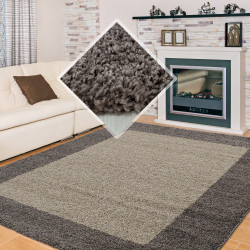 Shaggy carpet, high pile, long pile, living room shaggy, pile height 3cm, taupe mocca