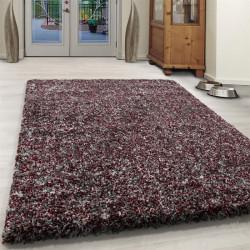 Tappeto shaggy da soggiorno di alta qualità a pelo lungo a pelo lungo rosso bianco grigio screziato