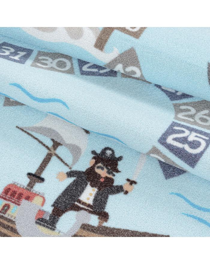 Tappeto per bambini a pelo corto Tappeto da gioco Tappeto per camerette per  bambini Pirati marinari blu