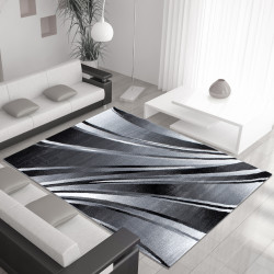Modern designer living room rug Parma 9210 black