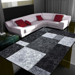 Moderner Designer Konturenschnitt 3D Wohnzimmer Teppich Hawaii 1330 Schwarz